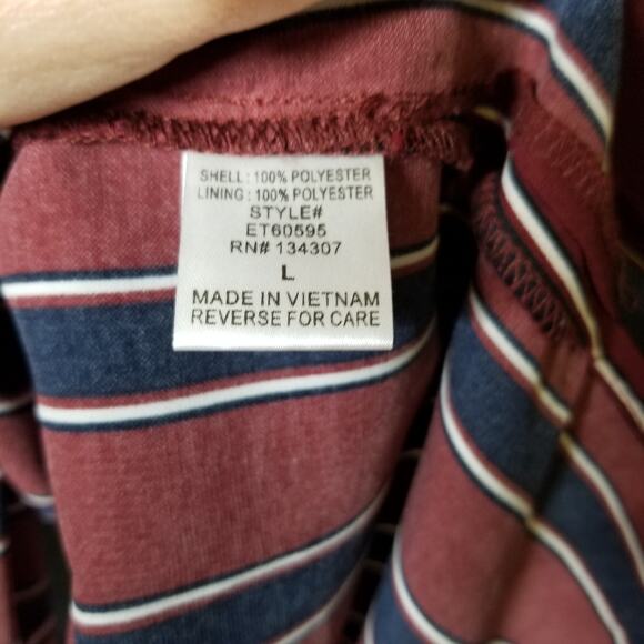 Lumiere Striped Pull Over Blouse Large - Picture 7 of 7